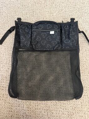 Disney Black Mesh Backseat Car Organizer with Mickey Print
